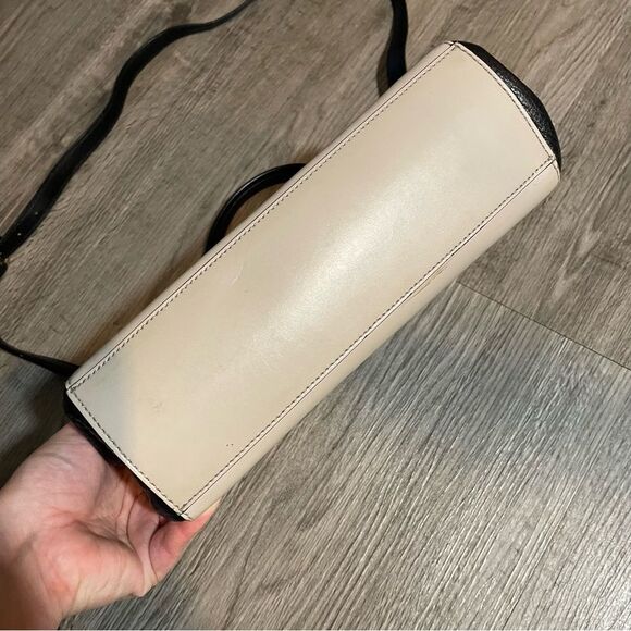 KATE SPADE Magnolia Park Large Laurel Satchel Black Tan Color Block Crossbody - Picture 9 of 15